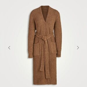 SKIMS | cozy knit robe housecoat cognac camel color open front self tie XXS/XS